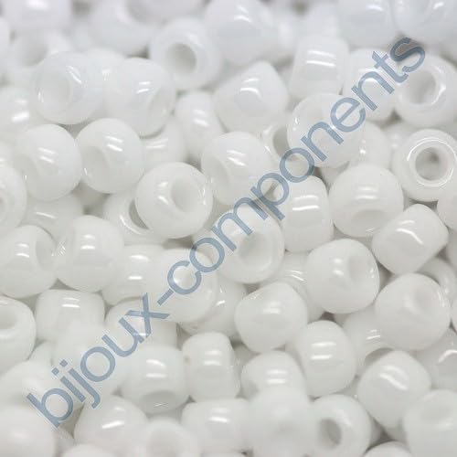 100 g TOHO Round Seed Beads Size 8/0, Opaque White (# 41), Japan, Glass Opaque White (# 41) 8/0 - 100g