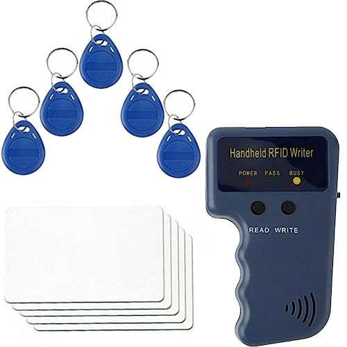 Fubdnefvo 1 set EM4100 RFID-kopieerer/duplicator/programmeerlezer + T5577 EM4305 herbeschrijfbare ID-sleutelhangers/tags/kaarten van kunststof,