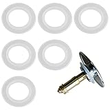 Vmoomax 38mm Pop Up Sink Plug Rubber Seals 6Pcs Replacement O-Ring Gaskets for Push-Type Basin Waste Drains, Universal Silicone Washers for Bathroom Sinks, Kitchen Basins, Bath Plug Spares