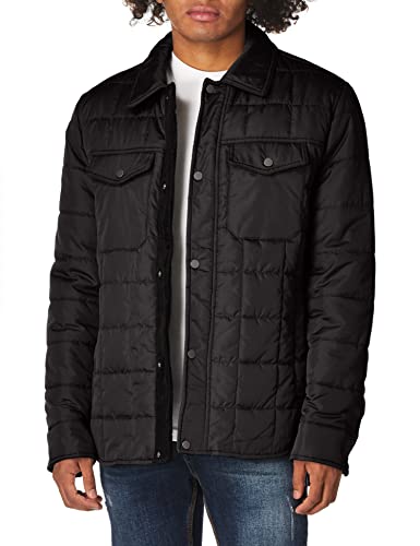 Image of Andrew Marc Men's Legacy Archer 30quilted Shirt Jacket With Corduroy Trimming