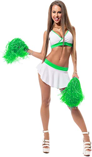 PUZINE 12 Pack Cheerleading Pom Poms Sports Dance Cheer Plastic Pom Pom for Sports Team Spirit Cheering