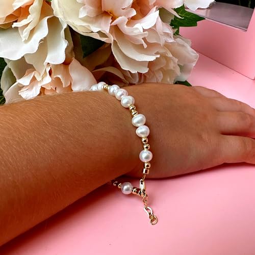 14K Gold Plated Bracelets for Girls or Boys, Christening, Communion, Keepsake Birthday Jewelry, Baptism Gifts for Girl, Newborn, Toddler, Baby Bracelets for Infant Girls4