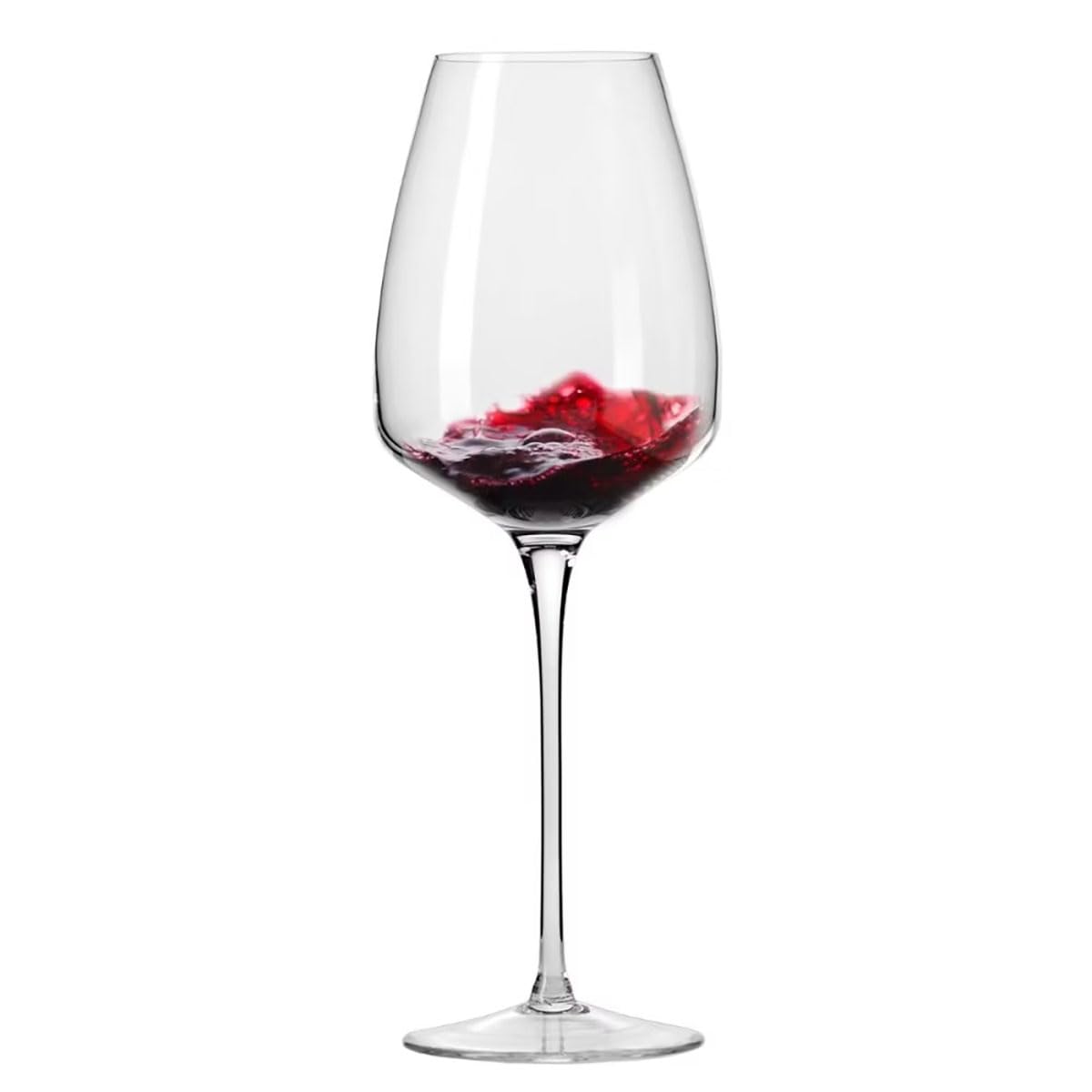 KROSNO Kieliszki do Czerwonego Wina Perfect Serve, Komplet 2 x 560 ml | Szkło Kryształowe Bezołowiowe, ręcznie formowane, prezent dla par, miejsce na podpis i datę, mycie ręczne