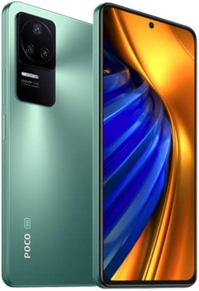 POCO F4 5G + 4G LTE 256GB + 8GB Global Version Unlocked 6.67'' 120Hz 64Mp Triple Camera (Not Verizon Sprint Boost Cricket Metro At&T) + (w/Fast Car 51W Charger Bundle) (Nebula Green)