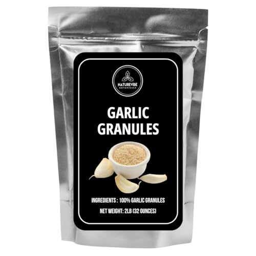 Garlic Granules 2lb by Naturevibe Botanicals | Strong &amp; Aromatic Flavour | Versatile Ingredient | Great use in Savory Dishes (32 Ounces)