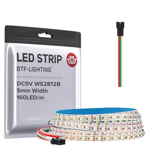 Tira LED RGB WS2812B 6.4FT con Control WiFi y Bluetooth miniatura 2
