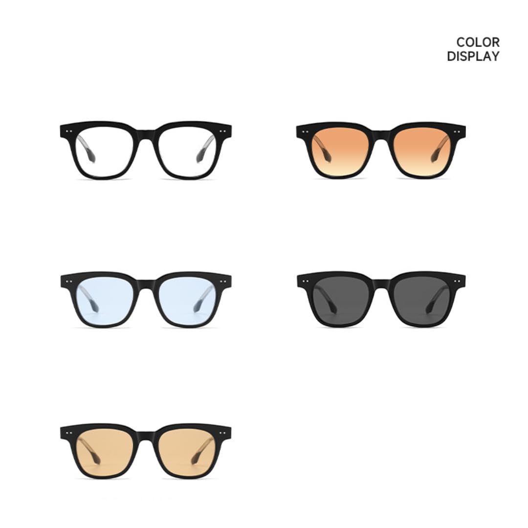 Occhiali da sole da uomo con montatura spessa in acetato, protezione UV400, moda outdoor, stile retrò