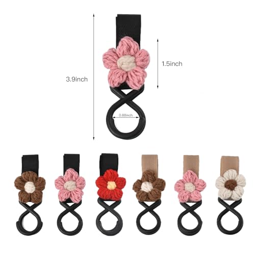 LUEYAO Gancho para carrinho de bebê, acessórios para carrinho de bebê, gancho mágico de velcro, ganc