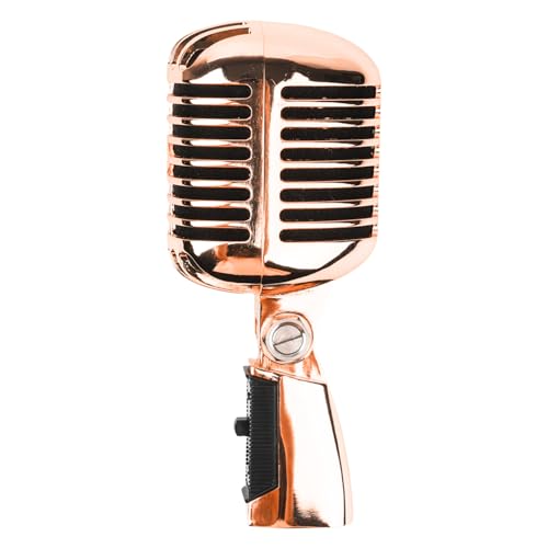 jiahesuw Vintage Dynamic Vocal Microphone Antique Nostalgic Metal Appearance for Stage Performances and Singing