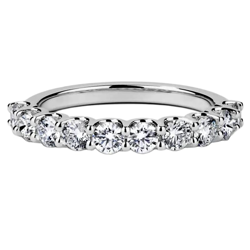 Demi-alliance argent 925 zirconium : le cadeau idéal pour elle