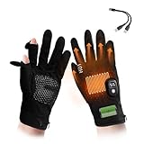 ZenCT アウトドアグローブ 防寒グローブ ヒーター内蔵 電熱グローブ 【2指出し】3000mAh USB充電 3段温度調整デジタル画面 電熱手袋 スポーツグローブ 滑り止め・スマホ対応 サイクリング手袋 ハンドウォーマー ヒーターグローブ 釣り カメラ 通勤通学 冬用 男女兼用 CT246