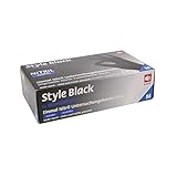 black latex gloves vs blue Ampri Style Black powder-free Nitrile gloves, Examination gloves latex free, 100 Piece, Gr.XL