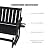Mosbrisa Poly Lumber Patio Glider, Durable HIPS Material, Weather-Resistant Swing Bench for Outdoor Porch Garden (Black, 2-Seater)