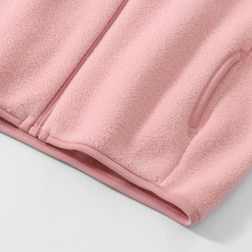 Fleece Zip Up Warm Coat for Youth Boys Long Sleeve Standing Collar Solid Color Jacket Kids Girls Trendy Relaxed Outwear2