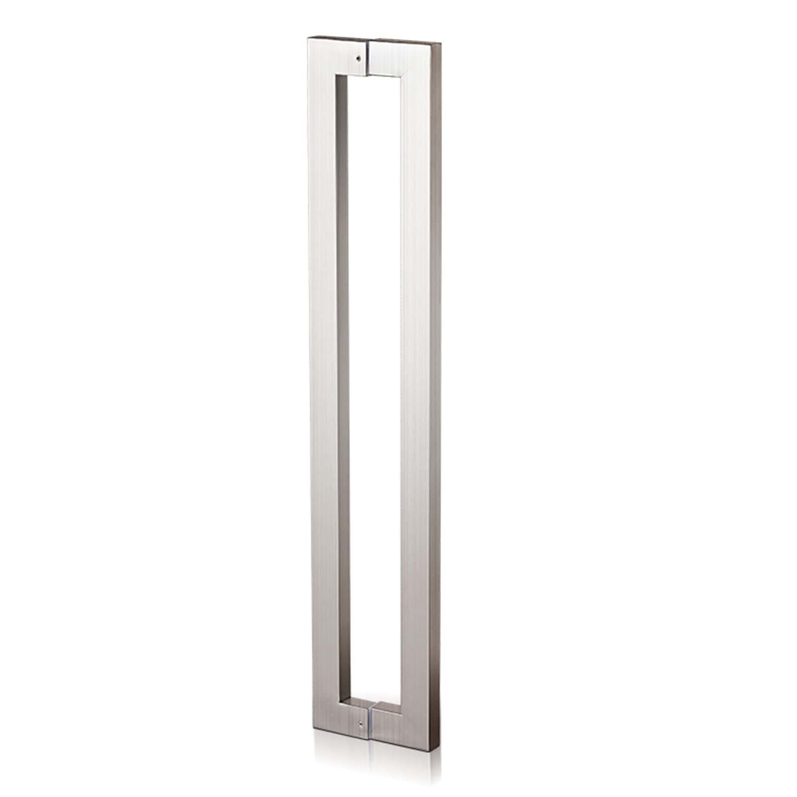 Cwcqgh Silver Double Sided Stainless Steel Door Push Bar With Install Fitting,Door Pull Modern Door Handle Push Pull For Glass Door/Shower Doors/Wood Doors,44Cm/17Inch