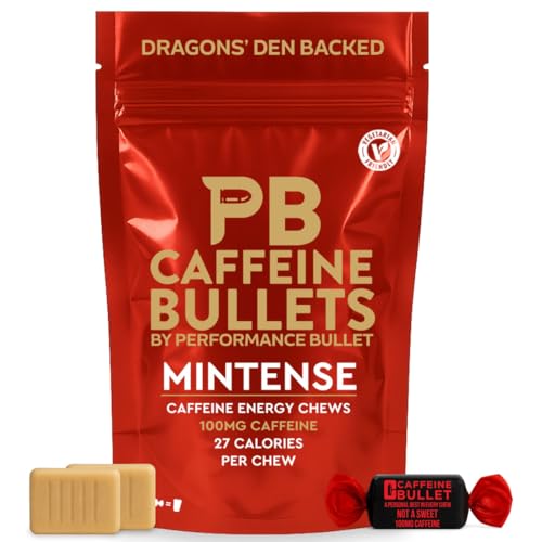 100mg Caffeine Energy Chews | Mint | 16 Count | Performance Bullet
