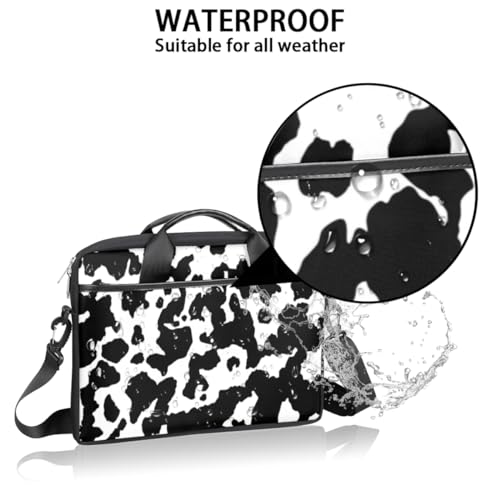 Laptop Bag Case Animal Cow Pattern Shoulder Messenger Carrying Bag 13 14 15 Inch Waterproof Computer Sleeve Cover Compatible with MacBook/Notebook/HP Acer Dell Lenovo ASUS Laptop3