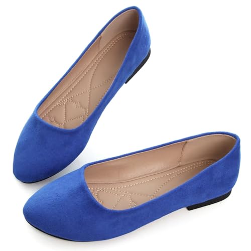 Image of Dear Time Women's Flats Comfortable Slip On Ballet Flats Soft Solid Casual Shoes