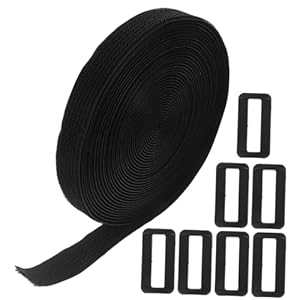 WEKAMOS Klettband mit Schnalle Schwarz