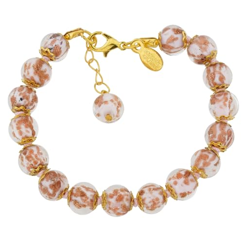 GlassOfVenice Murano Glass Sommerso Bracelet - Pink