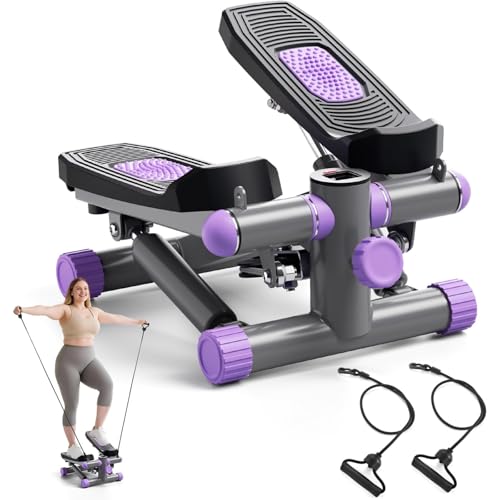Stepper für Zuhause, Mini Stepper 150kg mit Power Ropes, Up-Down Swing steper Hometrainer mit LCD Display, 2 in 1 Einstellbarer Widerstand Trainingsgerät für Beine/Arme/Gesäß Training Stepper für Zuhause, Mini Stepper 150kg mit Power Ropes, Up-Down Swing steper Hometrainer mit LCD Display, 2 in 1 Einstellbarer Widerstand Trainingsgerät für Beine/Arme/Gesäß Training