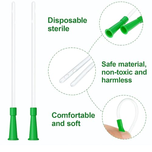 Image of Nuanchu PVC Replacement Tubings Supplies Tubes Kit Clear Replacements Hose with Flexible Rounded End for Smooth Insert(14 FR,200 Pieces)