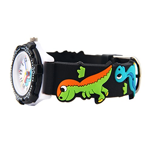 Image of Jewtme Cute Toddler Children Kids Watches Ages 3-8 Analog Time Teacher 3D Silicone Band Cartoon Watch for Little Girls Boys