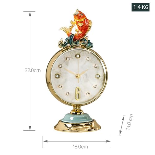 Reloj de sobremesa silencioso estilo chino para decoración de mesa 3