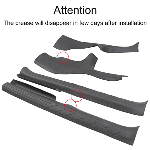 Door Sill Protector For Tesla Model Y 2023 2022 2021 Tpe Front And Rear Door Entry Guard Door Sill Scuff Plate Guard For Model Y 5 Seater With Carpet #TOP5