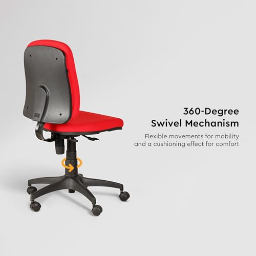 Image of Interio by Godrej Learn Fabric Study Chair Suitable for Work from Home- Milan Red