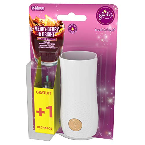 Glade Touch & Fresh Mini Spray, kamergeur, houder incl. 2 navullingen, Merry Berry & Bright (rode bessen, glühwein… - Image 4