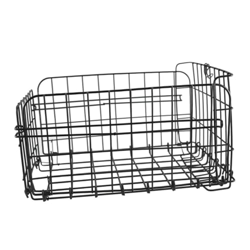 Abaodam 折りたたみ可能スチール製リアバイクバスケット 軽量耐久マウンテンバイク用 後部収納かご 安定設置 簡単装着 自転車用サドルバッ