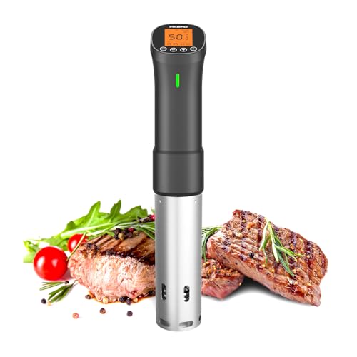 INKBIRD Wifi Sous Vide Cooker, 1000W Sous Vide Machine, Remote Control Immersion Circulator with APP Recipes Timer Alarm Mobile Notification 3D Water Heating Ultra-Quiet
