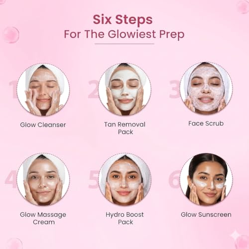 Image of Korean Glow Facial Kit | 6-Steps For Glass-Skin | Adds Instant Radiance | Fades Dark Spots | Clarifies & Nourishes | With Kakadu Plum & Rice | 49g