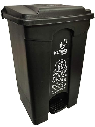 Image of Cello Strong Plastic Step-On Pedal Garbage Dustbin (60 Ltr, Black)