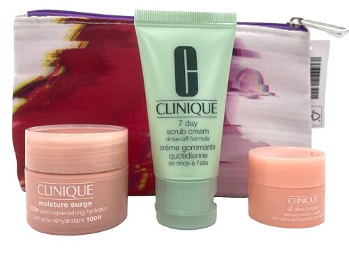 Clinique Kosmetik Tasche mit 3 Produkten (Rot Kl)