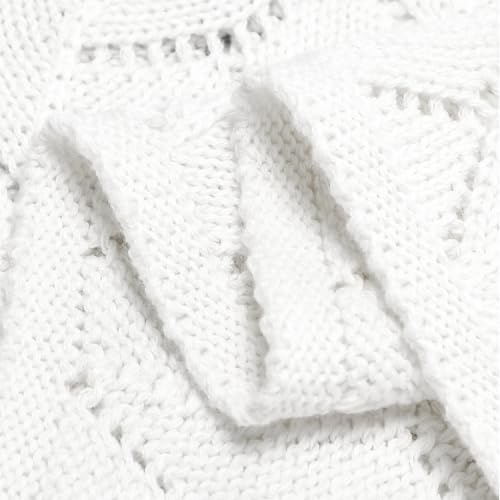 Image of mimixiong 100% Pure Cotton Baby Blanket Extra Soft Cellular Neutral Swaddle Receiving Crib Blanket for Newborn Baby Boy Girl Size 30 x 40 inches (Snow)
