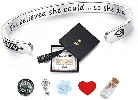 Graduation Gifts for Her Class of 2023 High School College Graduation Gift 5th 8th Grade Girl Bracelet Women Jewelry Cool Cards Middle School Kindergarten Nursing Senior Personalized Daughter Graduate