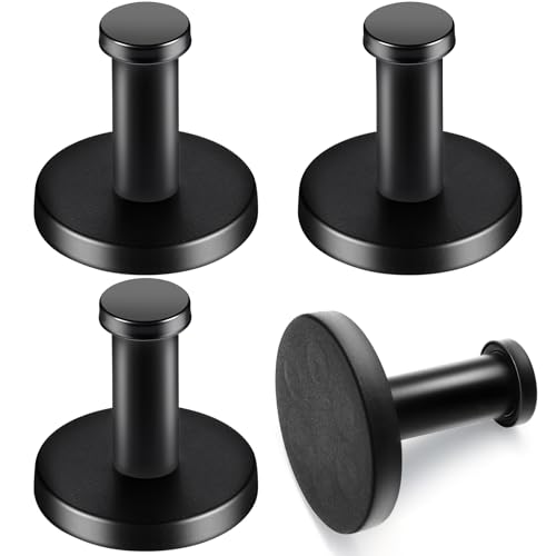 Bonsture Magnetic Hooks for Cruise Cabins, Black Magnetic Wreath Hanger, Locker Accessories, Strong Magnetic Hooks for Grill, Cruise Ship, Garage, Classroom, Whiteboard, Hanging (10lb)