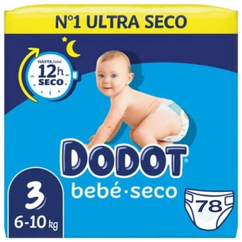 Dodot Bebé Seco Talla 3 (6-10kg) Pañales 78 unidades Pack