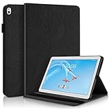 Succtop Hülle für Lenovo Tab M10 10.1 2018 PU Leder Folio Cover mit Standfunktion Brieftasche Stiftband Tablet Schutzhülle Lenovo M10(TB-X505F TB-X505L TB-X605FTB-X605L)/P10 10.1 (X705L X705F),Schwarz