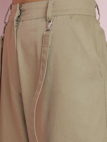 Image of KOTTY Women's High Rise Relaxed || Straight || Joggers Fit Cargo's for Pants || Trousers