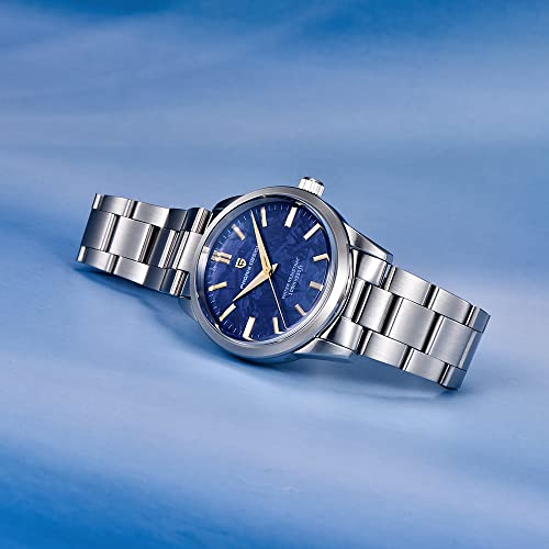 HaiQin Pagani Design 1734 Men's Casual Watches Japan VH31 Quartz Movement Stainless Steel Strap Palm Leaf Dial 100M Waterproof Super Luminous Sport Analog Watch - Image 5