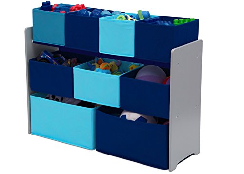 image for Delta Children Deluxe Multi-Bin Toy Organizer with Storage Bins - Gree