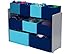 Delta Children Deluxe Multi-Bin Toy Organizer with Storage Bins - Greenguard Gold Certified, Grey/Blue Bins