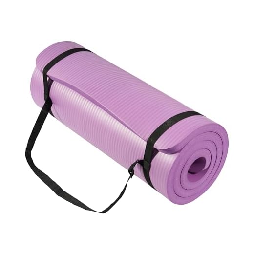 Fitvids 1 Inch Thick Yoga Mat 71x24 Inch - Non Slip Workout Mat with Carry Strap, Multiple Colors - Versatile Exercise Mat for Home, Gym, Pilates, Meditation - For All Skill Levels