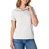 Hanes Sport Women's Cool DRI Performance Polo,White,X-Large