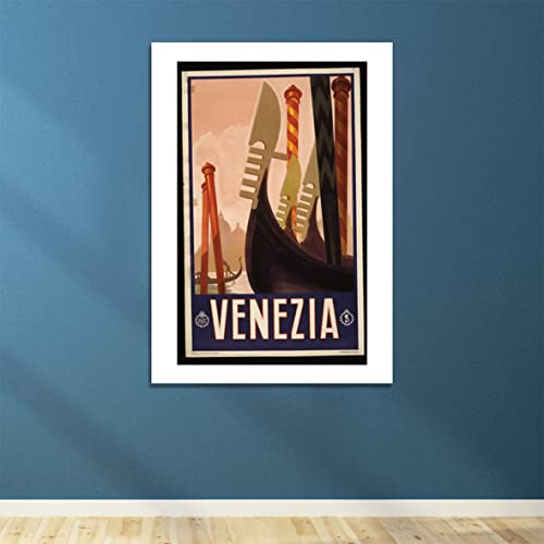 Poster de voyage Venezia petit format affiche encadrée mate pour salon
