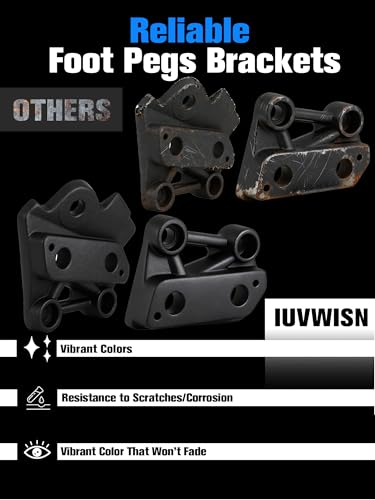 Image of Foot Pegs Brackets for Talaria XXX X3 /PRO Footpeg Holder Kits Pedal Bracket Support EBike Electric Dirt Bike Black