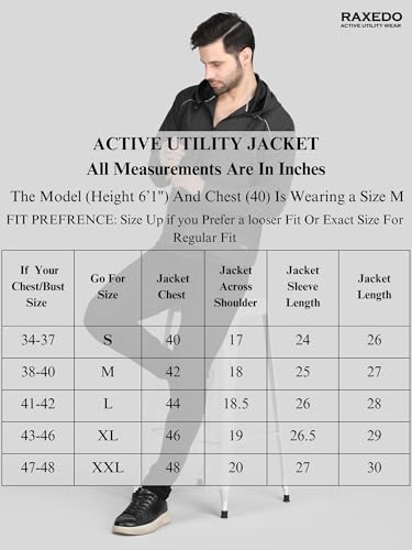Image of Raincoat for Men Waterproof | Windcheater Jacket for Men | Riding Jacket for Bikers | Water-Resistant Protection with Reflective Safety for Light Rain, Travel & Confidence